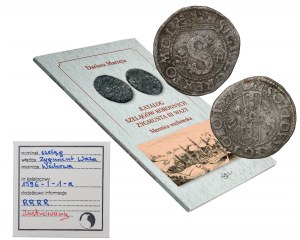 Zygmunt III Waza, Szeląg 1596, Wschowa - ILUSTROWANY ex Marzęta