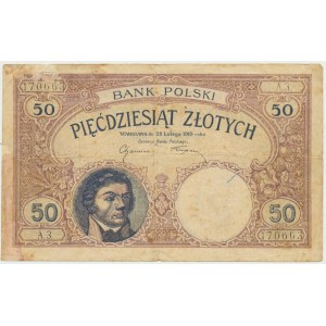 II RP, 50 złoty 1919 A. 3 - Fałszerstwo z epoki