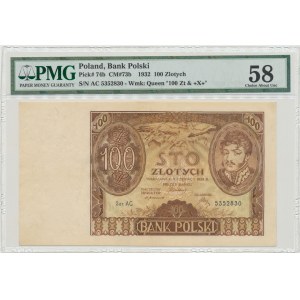 II RP, 100 złotych 1932 AC - ilustrowany na okładce katalogu Cz. Miłczaka