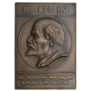 PRL, Poster of the 40th Anniversary of the Communist Party of Poland, Katowice 1958