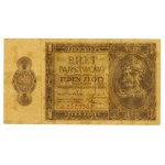 II RP, 1 złoty 1938 P - PMG 40 rzadka jednoliterowa seria