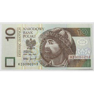 10 złotych 1994 KI - niski numer ...213