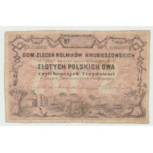 Hrubieszów, Dom Zleceń Rolników Hrubieszowskich 2 złote = 30 kopiejek 1864