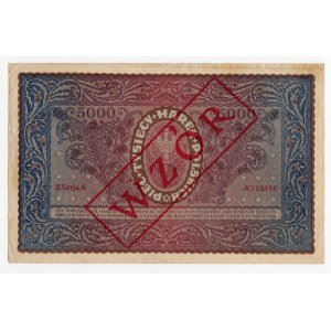 II RP, 5000 marek polskich 1920 II SERJA A - WZÓR