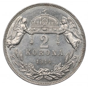 Hungary, 2 corona 1914