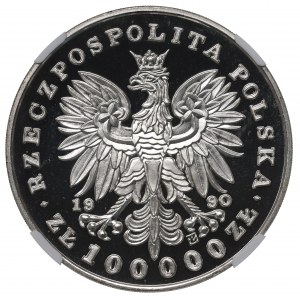 III RP, 100.000 zlotych 1990, Chopin - NGC PF69 Ultra Cameo