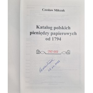 Miłczak, Katalog polskich pieniędzy papierowych od 1794 - ekskluzywne, wydanie z 2021
