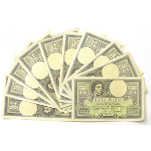 II RP, 500 złotych 1919 S.A. - Zestaw 8 egzemplarzy