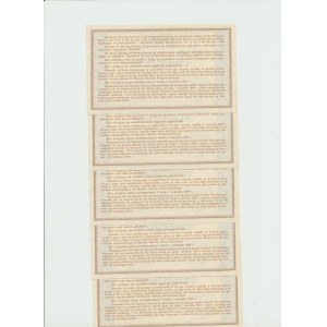 20 złotych 1939 - 3% Bon Obrony Przeciwlotniczej - Zestaw 5 egz.