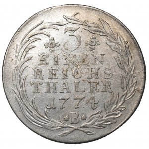 Niemcy, Prusy, Frederick II, 1/3 thaler 1774 B