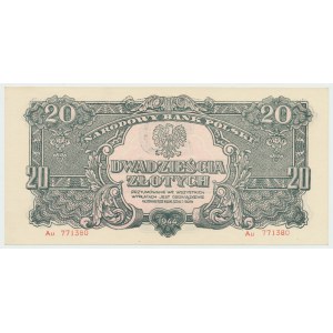 PRL, 20 złotych 1944 Au ...owe - RZADKI