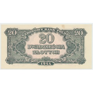 PRL, 20 złotych 1944 Au ...owe - RZADKI