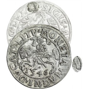 Sigismund II Augustus, Halbpfennig 1546, Wilna, LI/LITV - selten