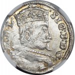 Sigismund III. Vasa, Trojak 1595 Lublin, gestempelt - EXKLUSIV