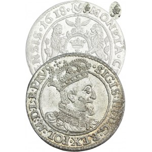 Sigismond III Vasa, Ort 1618, Gdansk, feuille CLON - EXCELLENT
