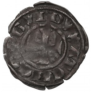 Crusaders, Principality of Achaia, Robert of Taranto, Denarius of Tournois
