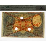 II RP, 100 złotych 1919 WZÓR - wysoki nadruk, PMG 55
