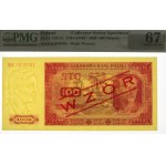 PRL, 100 złotych 1948 KR WZÓR - PMG 67EPQ