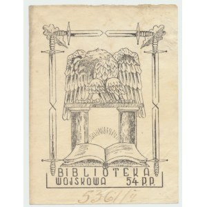 II RP, Ex libris 54. Infanterieregiment der Grenzlandschützen