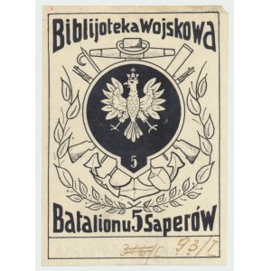 II RP, Ex libris 5 Batalion Saperów