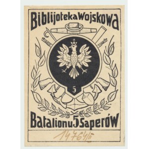 II RP, Ex libris 5 Batalion Saperów
