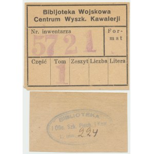II RP, Kavallerieausbildung Exlibris-Satz