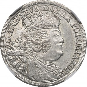 Germany, Saxony, Friedrich August II, 18 groschen 1756 - NGC MS61