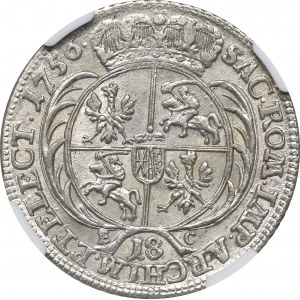 Germany, Saxony, Friedrich August II, 18 groschen 1756 - NGC MS61