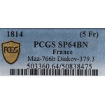France, Medal (5 francs) Conquest of Paris by Tsar Alexander I - PCGS SP64 BN