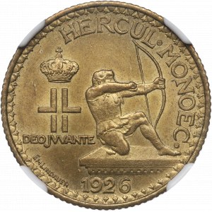Monaco, 1 franc 1926 - NGC MS66