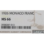 Monaco, 1 franc 1926 - NGC MS66