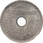 Tunisia, 25 centimes 1918 ESSAI - NGC MS65