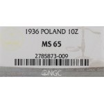 II Republic of Poland, 10 zloty 1936 Pilsudski - NGC MS65
