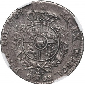 Stanislaus Augustus, 8 groschen 1768 - NGC XF Details