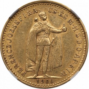 Ungarn, Franz Joseph, 10 Kronen 1900 - NGC AU58