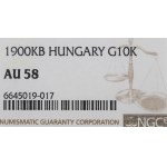 Ungarn, Franz Joseph, 10 Kronen 1900 - NGC AU58