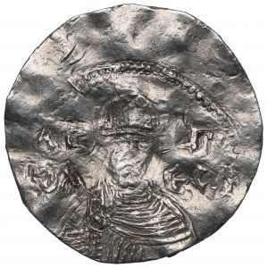 Boleslaw I the Brave, Cyrillic denarius (1018-1025) - GREAT RARE.