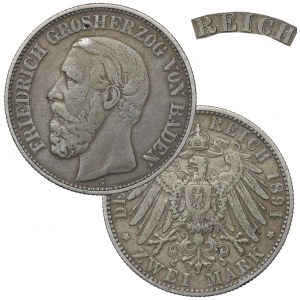 Germany, Baden, 2 mark 1894 G