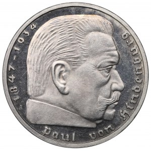 III Reich, 5 mark 1935 Hindenburg E - PROOF