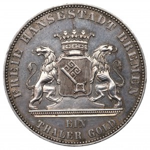 Germany, Bremen, Thaler 1863 - 50 years of liberation of Germany