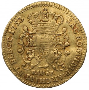 Germany, Saxony, Friedrich August II, Ducat 1753