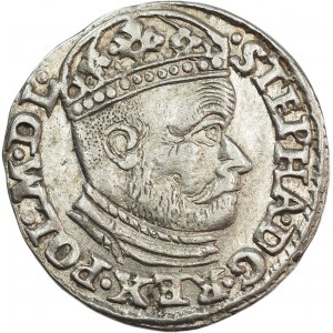 Stefan Batory, Trojak 1585, Olkusz - very nice