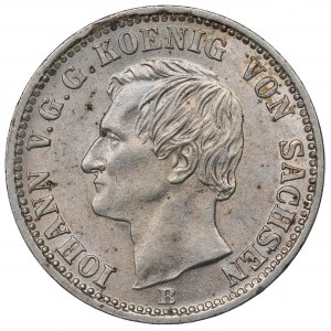 Germany, Saxony, 1/6 thaler 1866
