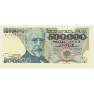 500,000 PLN 1990 K - print shift