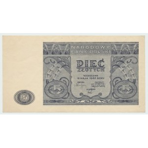 République populaire de Pologne, 5 zlotys 1946