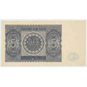 République populaire de Pologne, 5 zlotys 1946