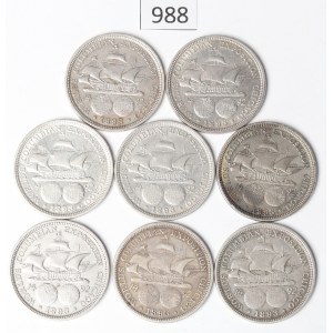 USA, 1/2 Dollar Satz 1893