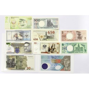 Zestaw banknotów i emisji pamiątkowych