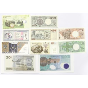 Zestaw banknotów i emisji pamiątkowych