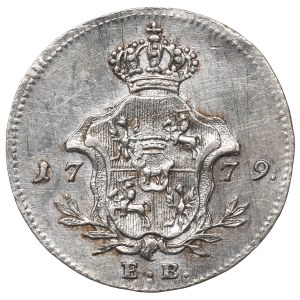 Poniatowski, Odbitka dukata 1779 w srebrze